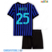 Camisa de time de futebol Inter Milan Manuel Akanji #25 Replicas 1º Equipamento Infantil 2025-26 Manga Curta (+ Calças curtas)